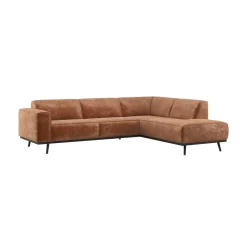 Statement Hoekbank Rechts Chenille Velvet Terra