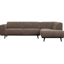 Statement Hoekbank Rechts Ribstof Taupe