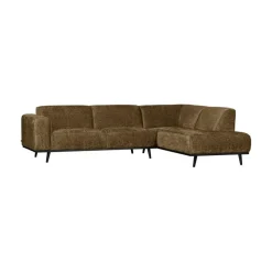 Statement Hoekbank Rechts Structure Velvet Brass