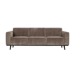 Statement 3-Zits Bank Ribstof Taupe 230cm