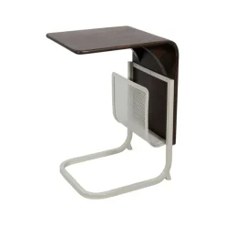 Stella Bijzettafel met metalen tijdschriftenhouder 40cm