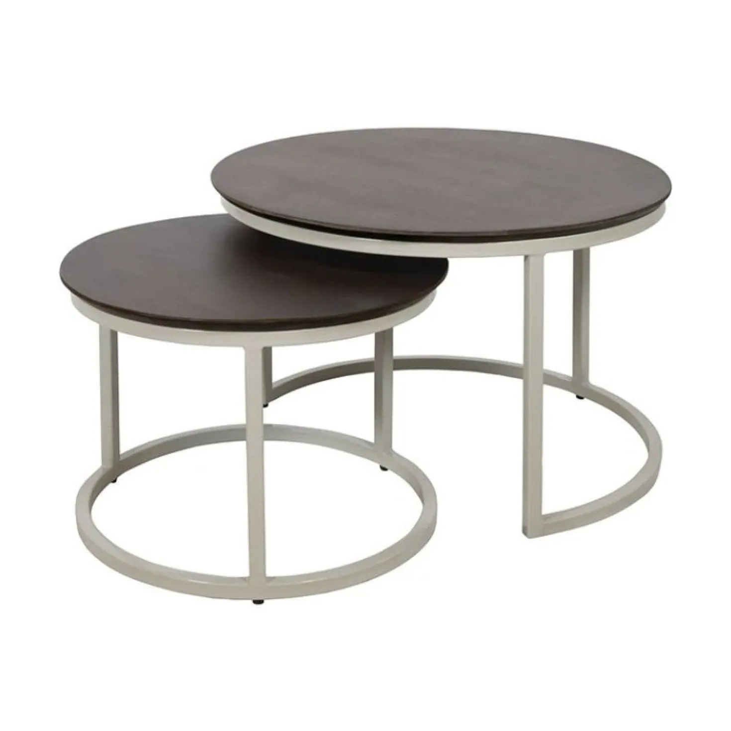 Stella Salontafel set van 2 rond Walnoot