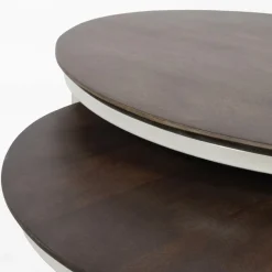 Stella Salontafel set van 2 rond Walnoot