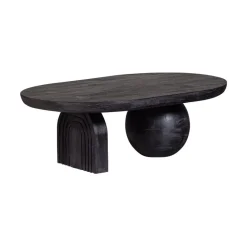 Steppe Salontafel Mangohout Zwart 110cm