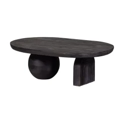 Steppe Salontafel Mangohout Zwart 110cm