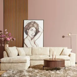 Sterre Hoekbank Sofa L + 2,5 zits Creme zand