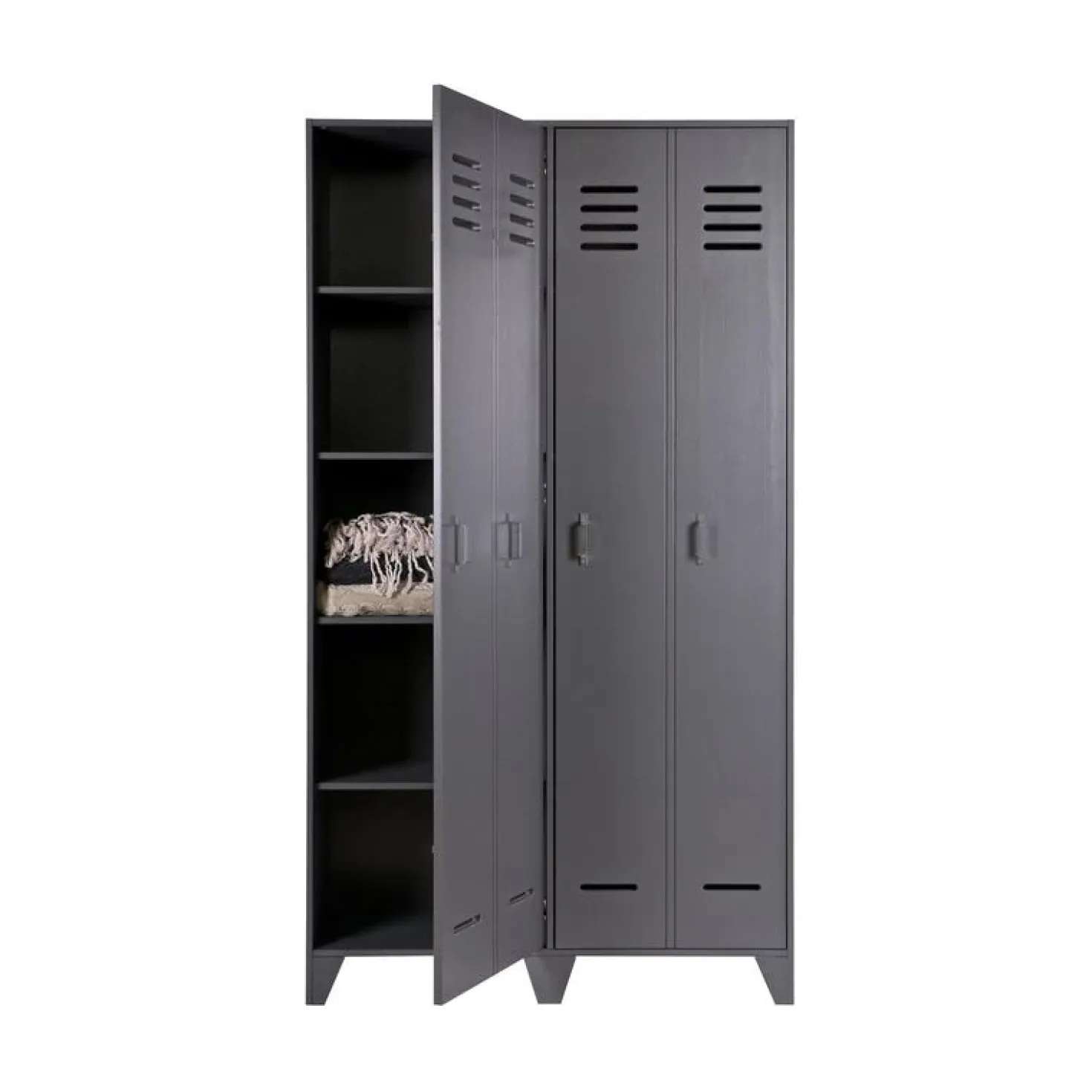 Stijn Lockerkast 2-Deurs Steel Grey 103cm