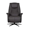 Stockholm Fauteuil Antraciet Microleder Elektrisch