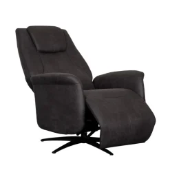 Stockholm Fauteuil Antraciet Microleder Elektrisch