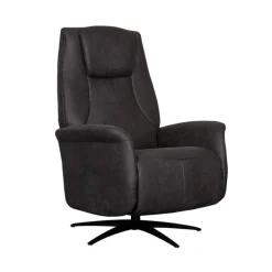 Stockholm Fauteuil Antraciet Microleder Elektrisch