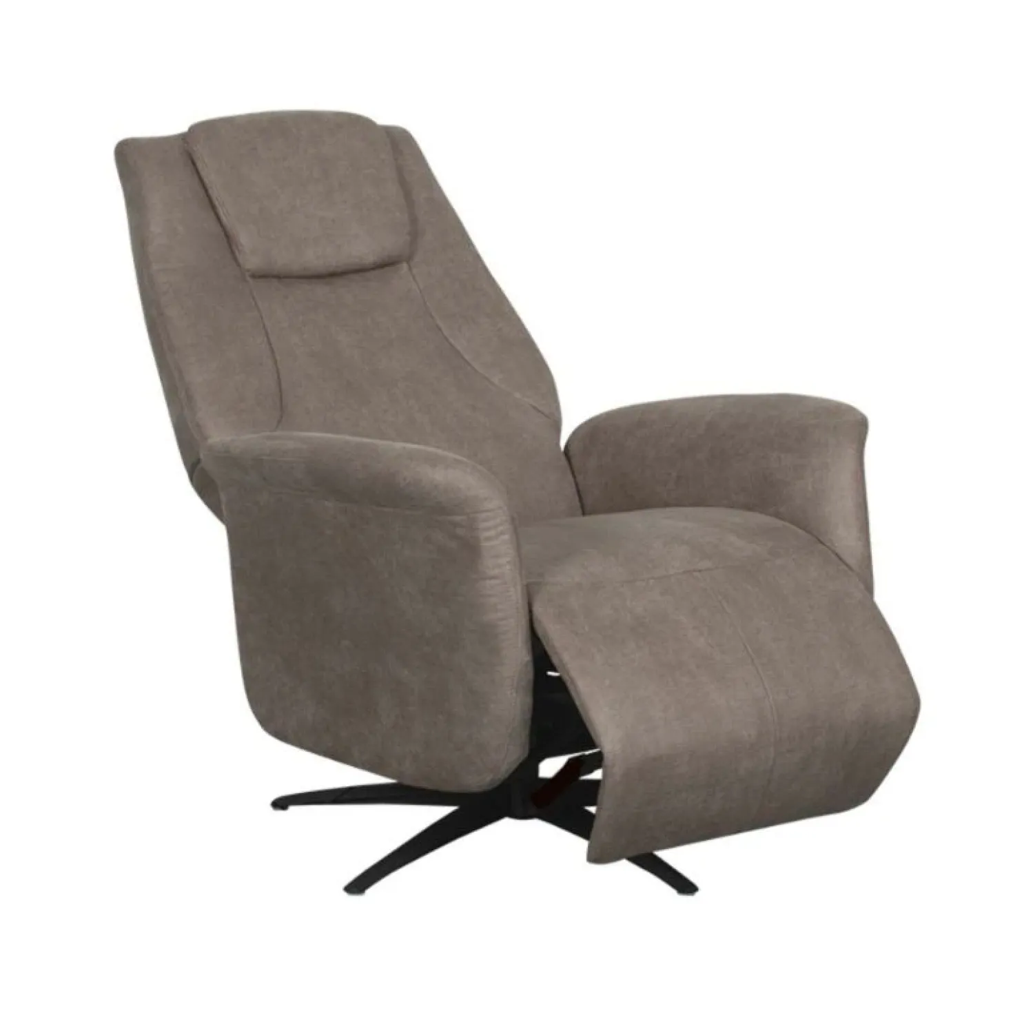 Stockholm Fauteuil Taupe Microleder Elektrisch