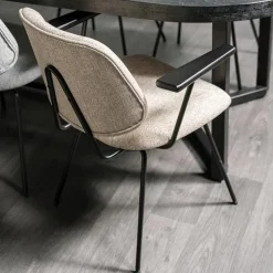Stoel Lynn met arm - beige fletcher