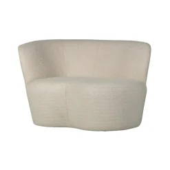Stone Bankje Links Boucle Creme 112cm