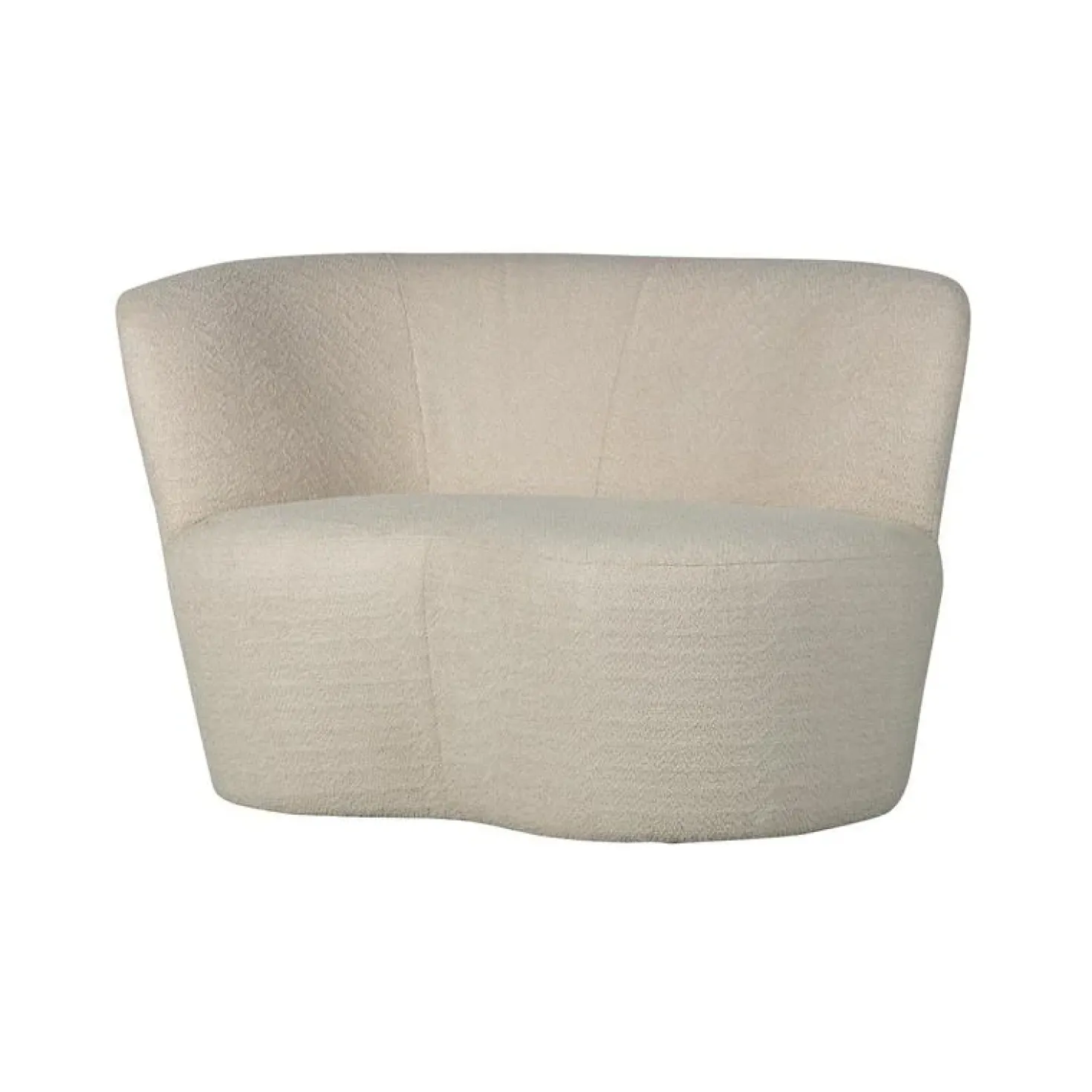Stone Bankje Links Boucle Creme 112cm