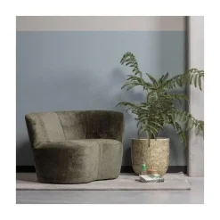 Stone Bankje Rechts Warm Groen 112cm