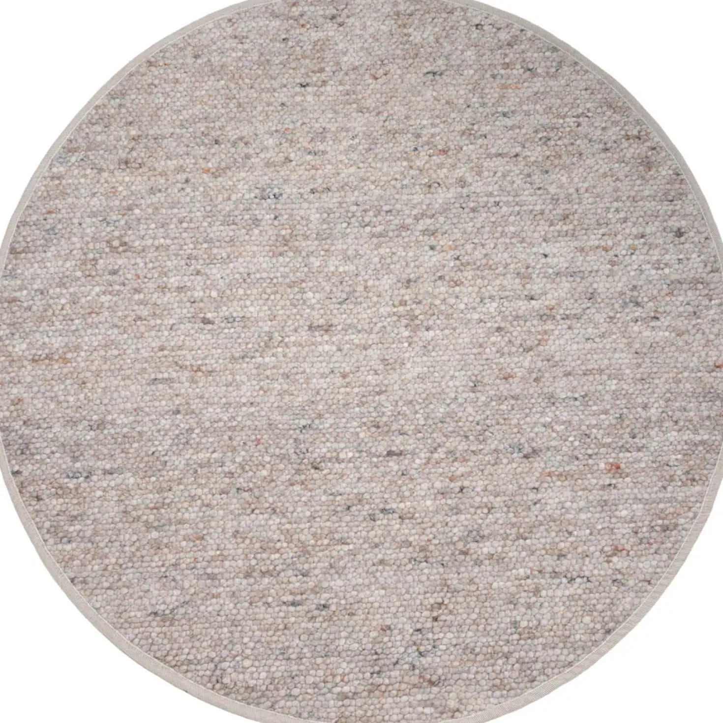 Stone vloerkleed Donker Beige Rond 160x160cm