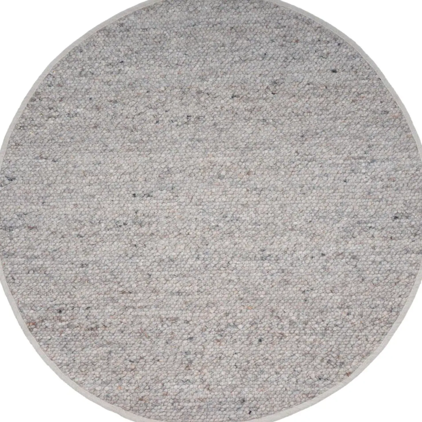 Stone vloerkleed Lichtgrijs Rond 200x200cm