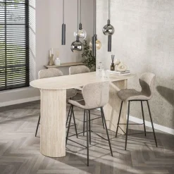 Strato Bartafel ovaal Keramiek travertine 180cm