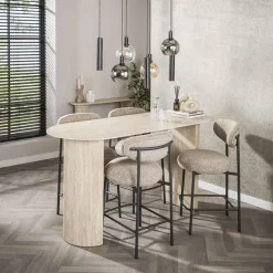 Strato Bartafel ovaal Keramiek travertine 180cm