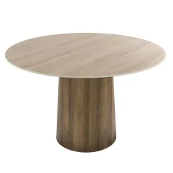 Strato Eettafel Rond keramiek Travertin 120cm