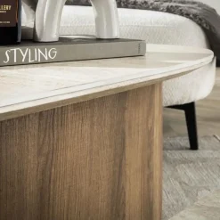 Strato Salontafel set van 2 driehoekig Keramiek travertin