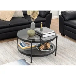 Stryn Salontafel Rond Zwart 79cm