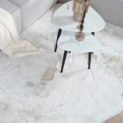 Suave vloerkleed rond ivoor 160cm x 160cm