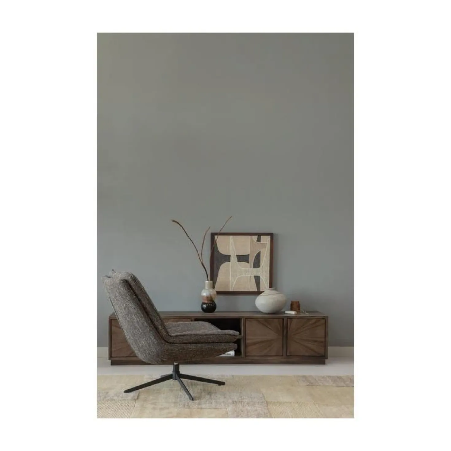 Sun Tv Meubel Teak Bruin 200cm