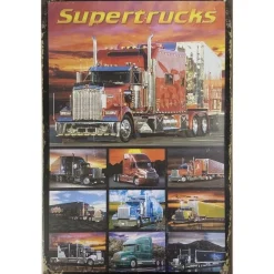 Supertrucks - metalen bord