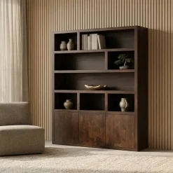 Sven Boekenkast XL walnoot 160cm