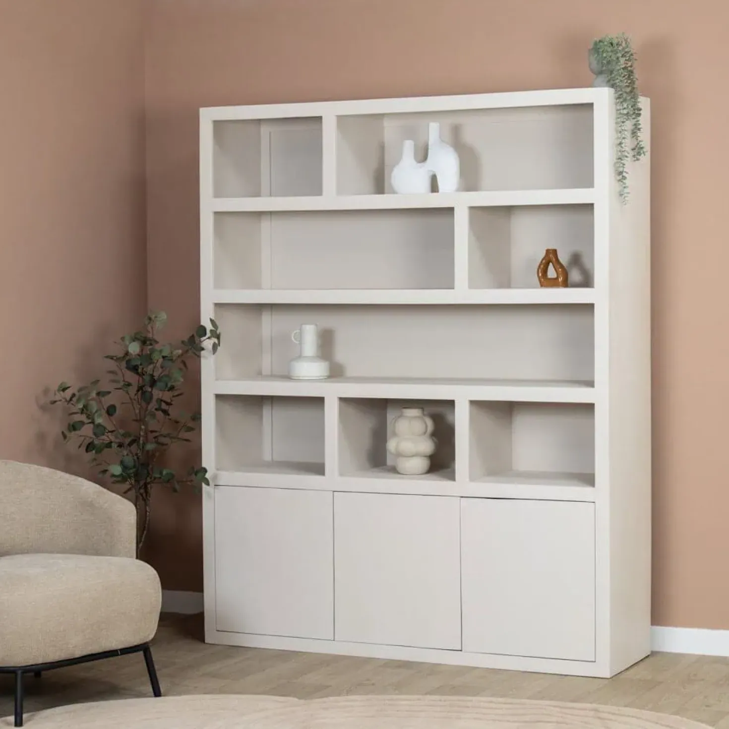 Sven Boekenkast XL Zand 160cm