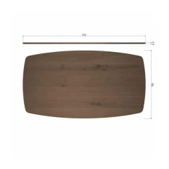 Tablo Eettafel deens ovaal DL Eikenhout cashmere brown 180cm