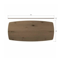 Tablo Eettafel deens ovaal DL Eikenhout cashmere brown 220cm