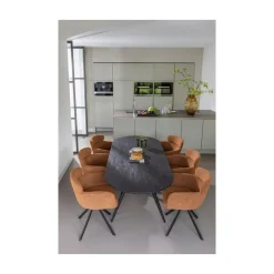 Tablo Eettafel ovaal VL Eikenhout mystic brown 220cm
