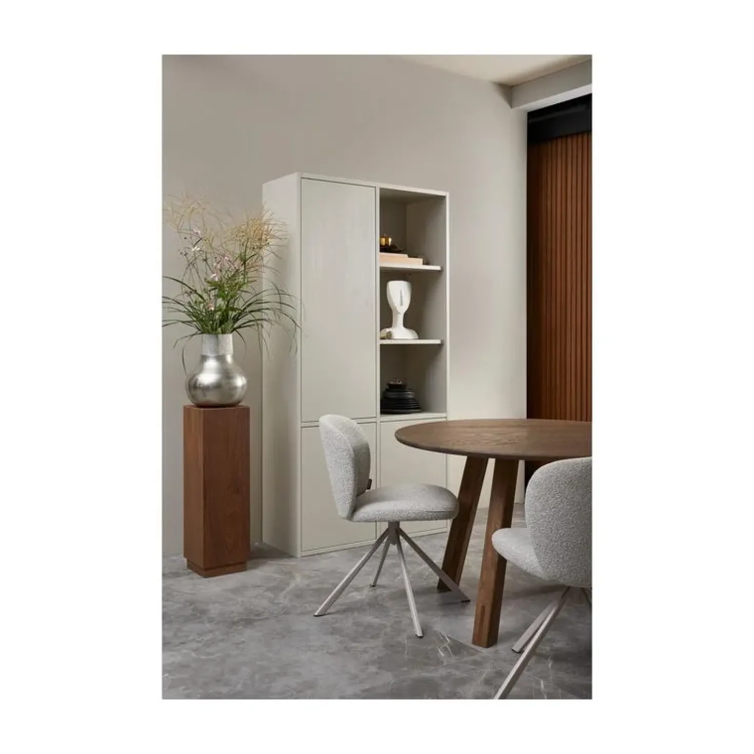 Tablo Eettafel rond DL Eikenhout cashmere brown 120cm