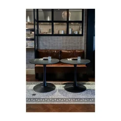 Tablo Eettafel rond VL Eikenhout zwart 80cm
