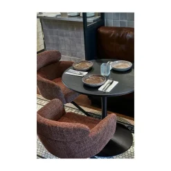 Tablo Eettafel rond VL Eikenhout zwart 80cm