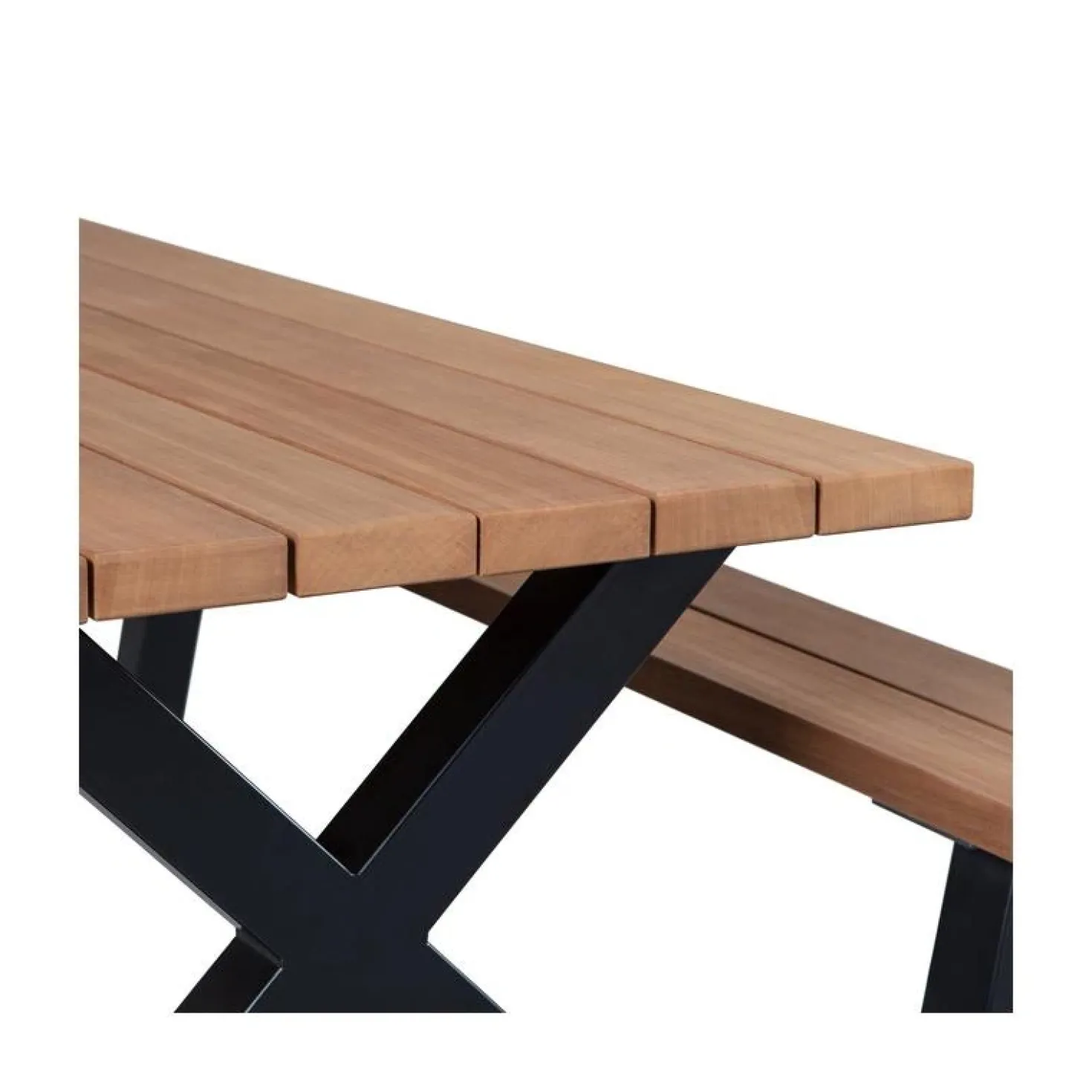 Tablo Picknicktafel Ayoushout met zwarte poot
