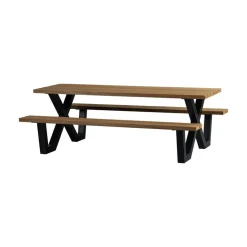 Tablo Picknicktafel Ayoushout met zwarte poot