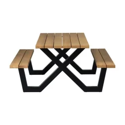 Tablo Picknicktafel Ayoushout met zwarte poot