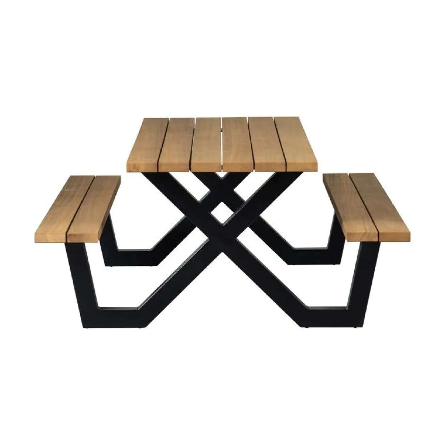Tablo Picknicktafel Ayoushout met zwarte poot