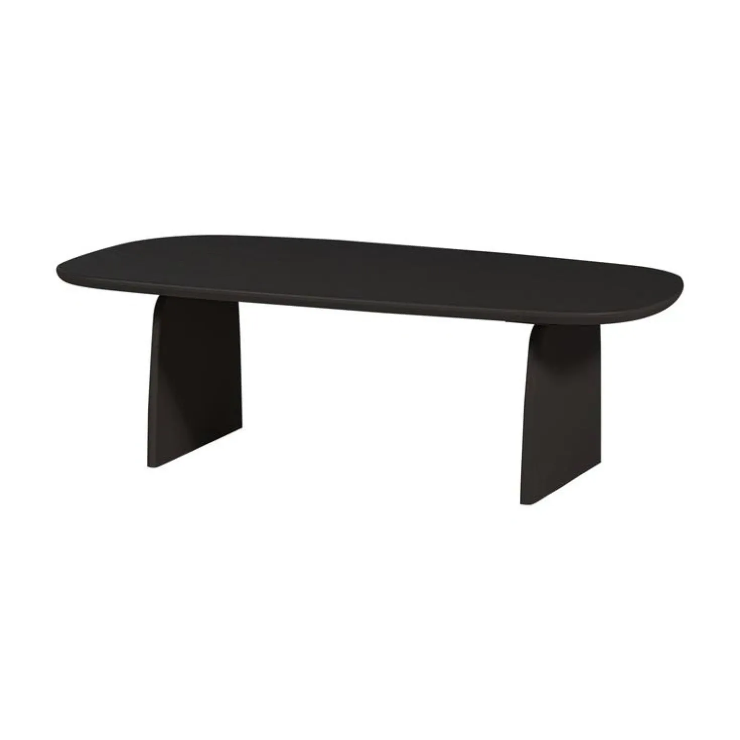 Tablo Salontafel organisch Eikenhout zwart 110cm