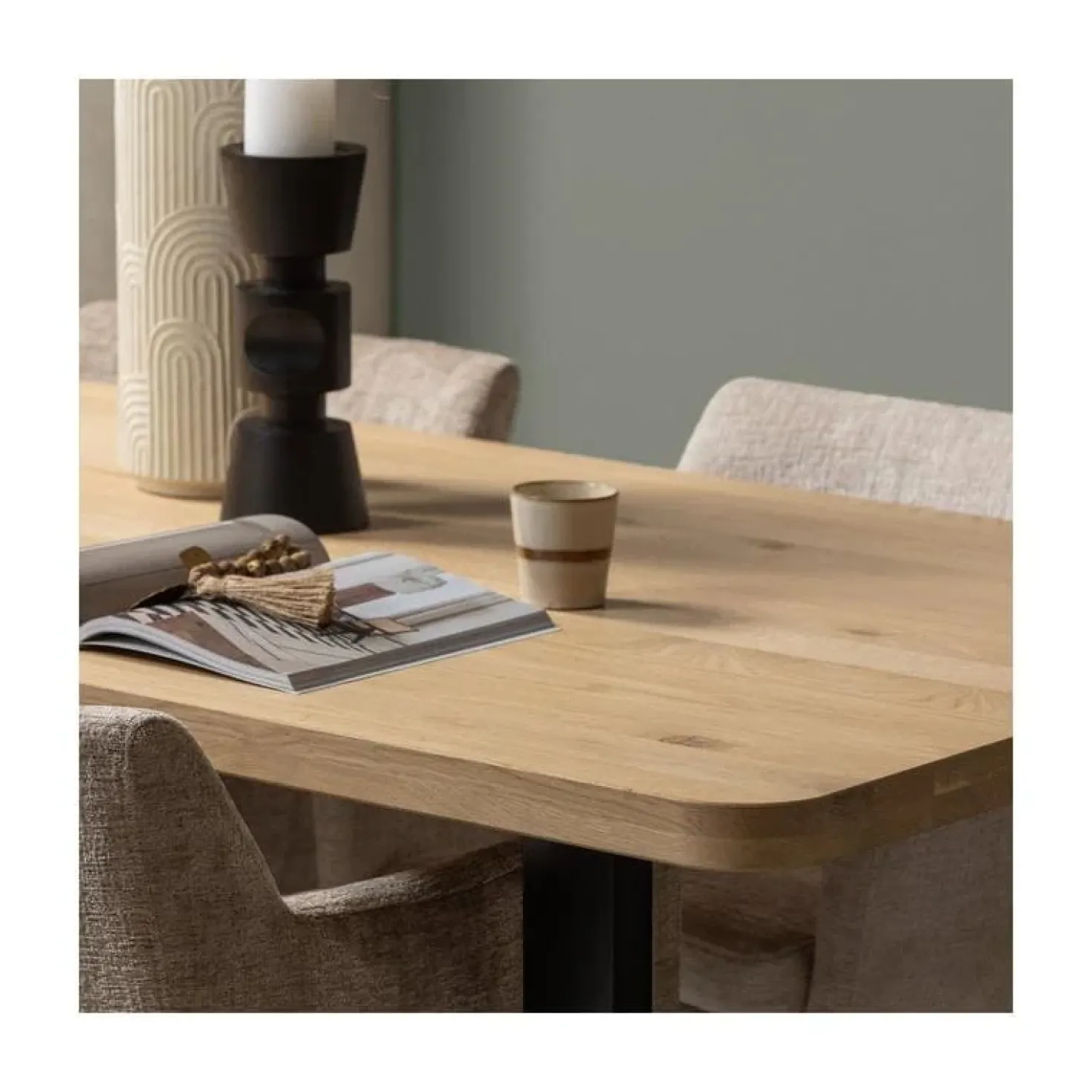 Tablo Tafelblad Eikenhout naturel Curved 200x90cm