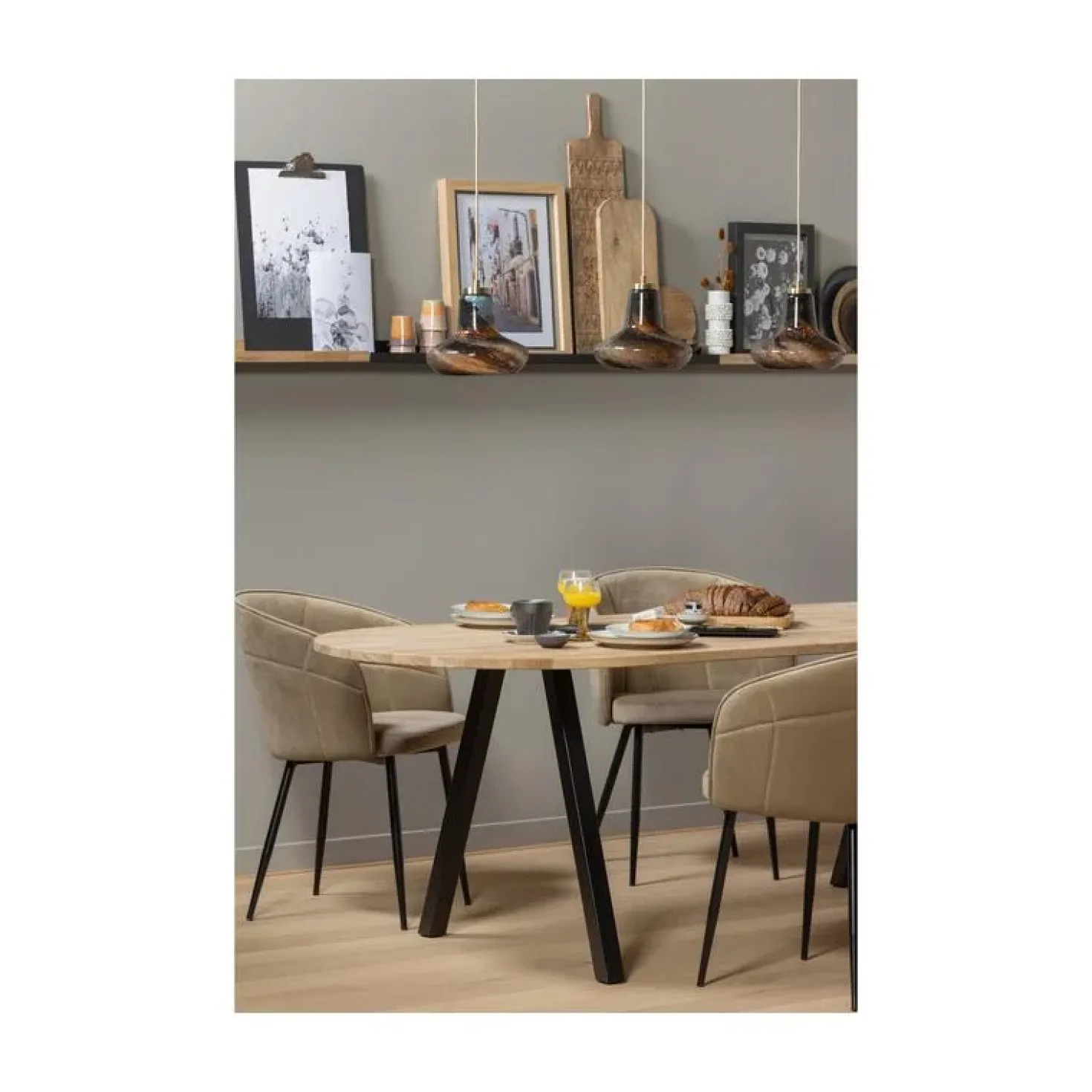 Tablo Tafelblad Ovaal Eiken Onbehandeld 220cm