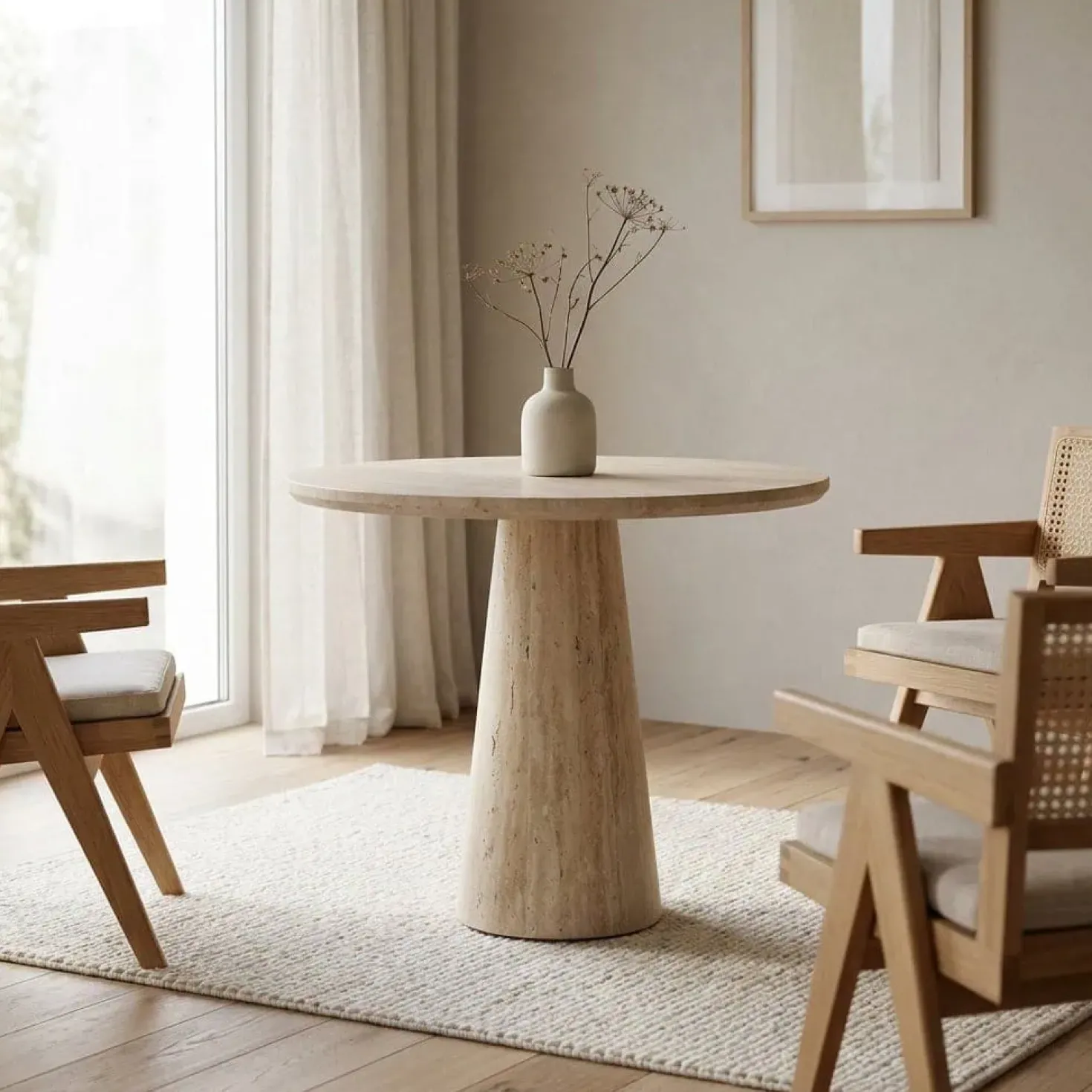 Tafel Aime 70×75 beige