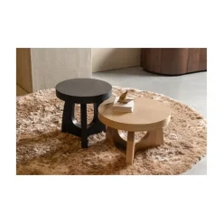 Tala Bijzettafel MDF Rond Zwart 45cm
