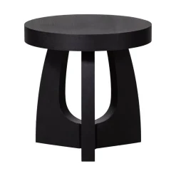 Tala Bijzettafel MDF Rond Zwart 45cm