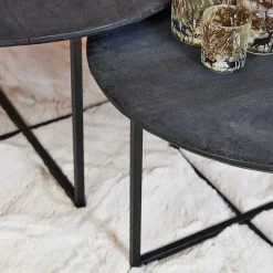 Tarlinger salontafel set van 2 zwart