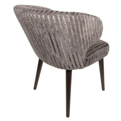 Taro Eetkamerstoel Taupe Donkerhout