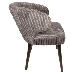 Taro Eetkamerstoel Taupe Donkerhout